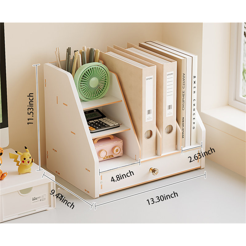 Organisateur de bureau en bois massif Loganjack