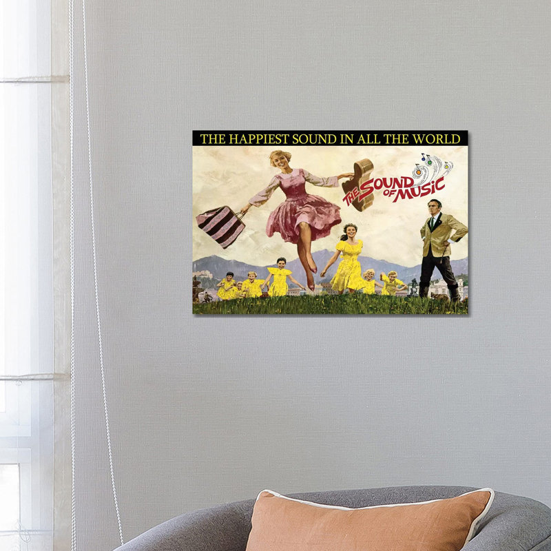 Son de la musique - Publicité, H 18 po x l 26 po x P 1,5 po, Aucun mat, Toile tendue