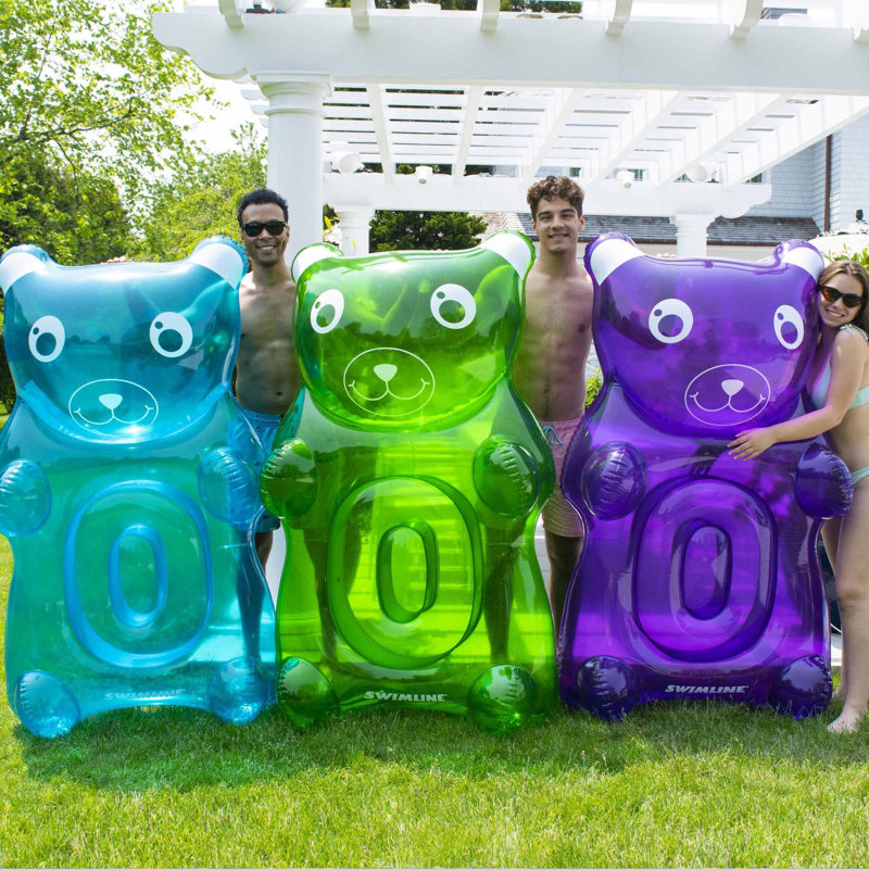 60" Green Gummy Bear Swimming Pool Float, Green