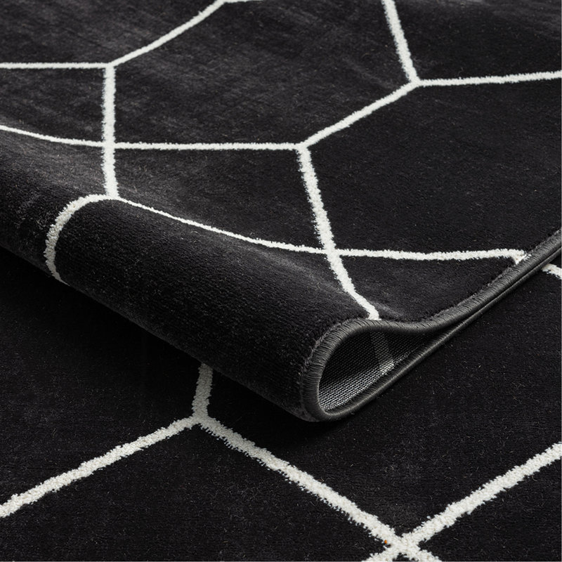 Tapis tissé à motif géométrique Trellis
