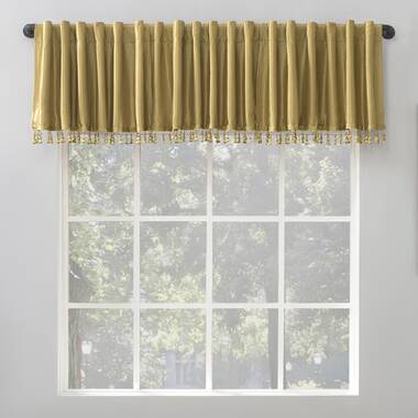 Willa Arlo Interiors Rondo Lightweight Faux Silk Valance with Beads &  Reviews