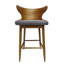 Paire de tabourets de bar de style Mid-Century gris