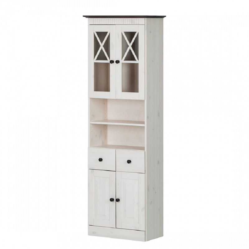 Vernita Solid Wood Freestanding Linen Cabinet