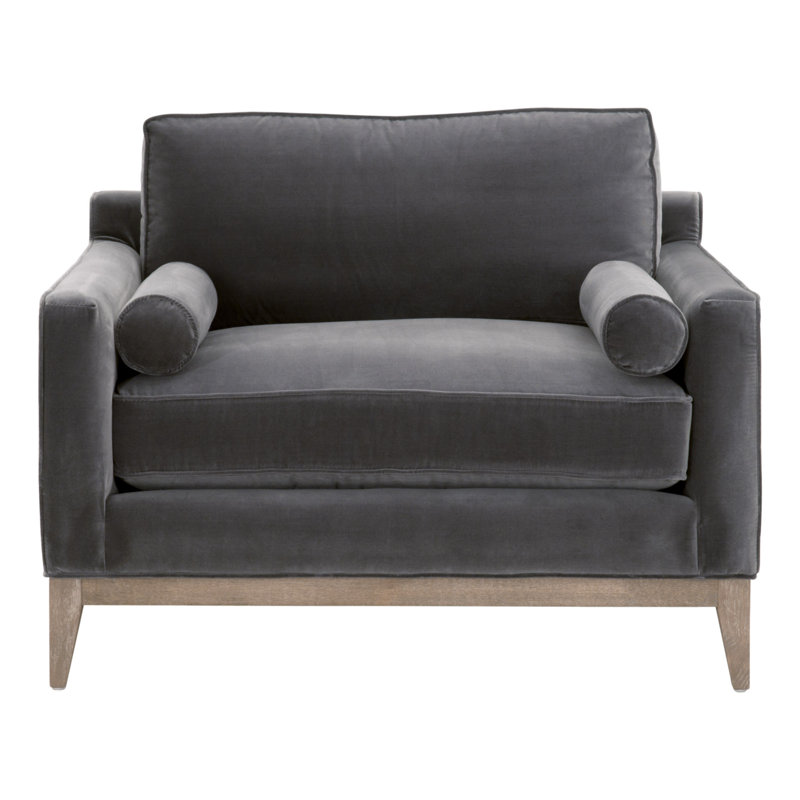 Fauteuil Romola, Velours colombe foncé