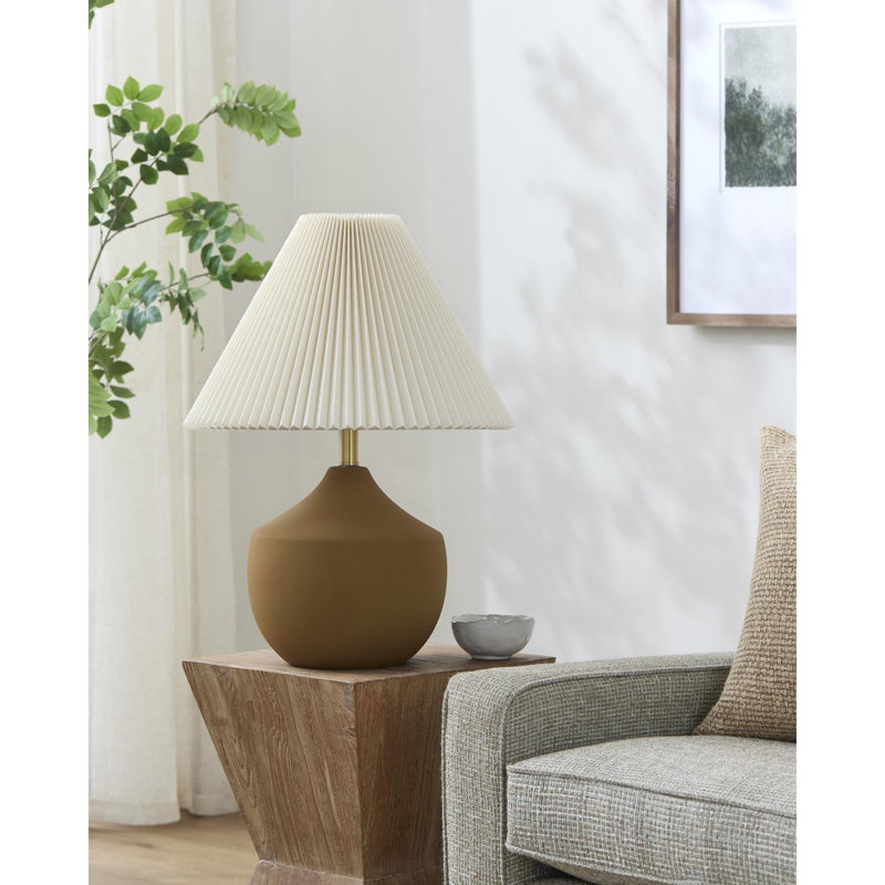 Lampe de table Torhild, Brun