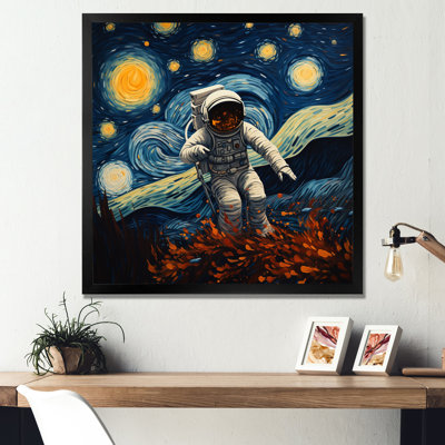 Vangogh Astronauts Through Space II - Space Wall Art
