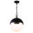 Peron 1 - Light Black/Brushed Nickel Single Pendant-532105685