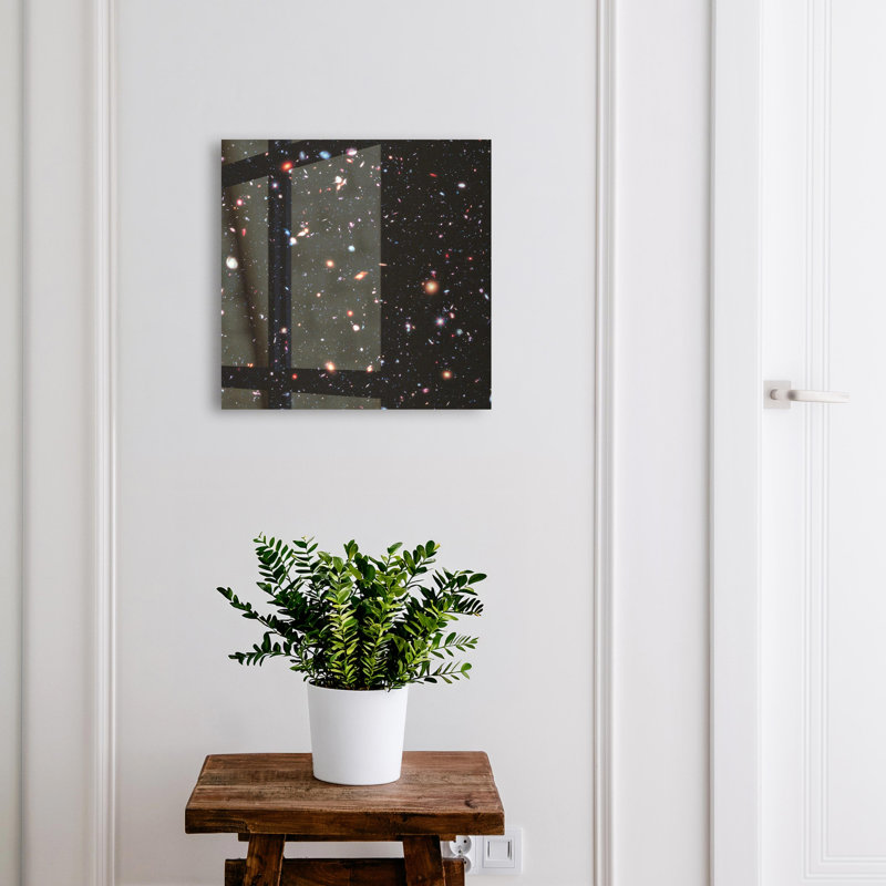 Key box, Opens to the right, 30x30x5, White, A colorful universe full of secrets, 