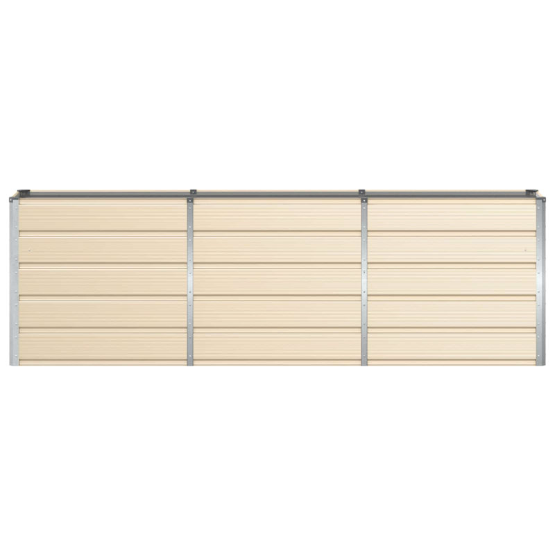  Planter 240 X 40 X 75 Cm Steel, Ivory