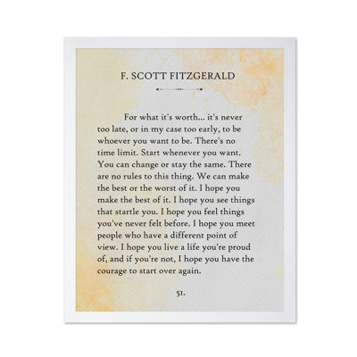 F. Scott Fitzgerald - Pour ce qu'il vaut