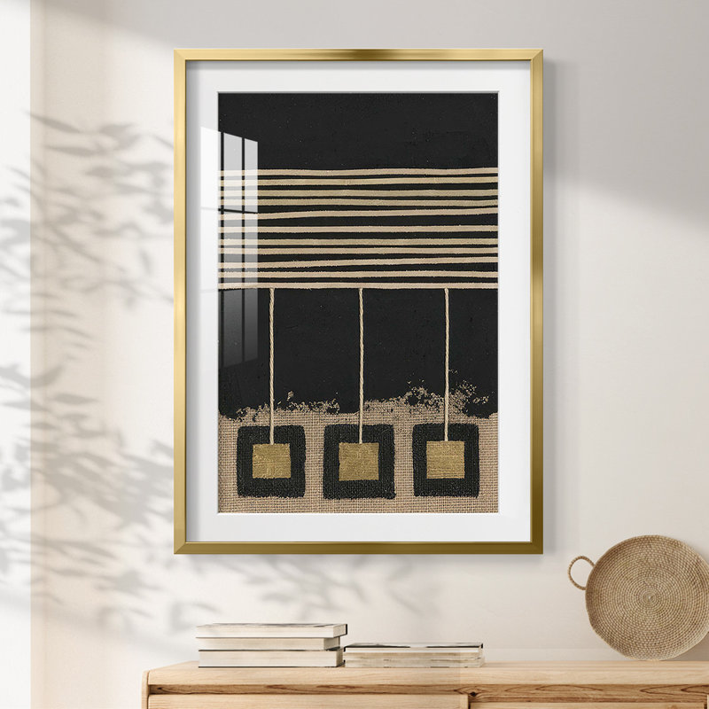 Golden Pendulums II - impression encadrée, H 25,5 po x l 17,5 po, Doré
