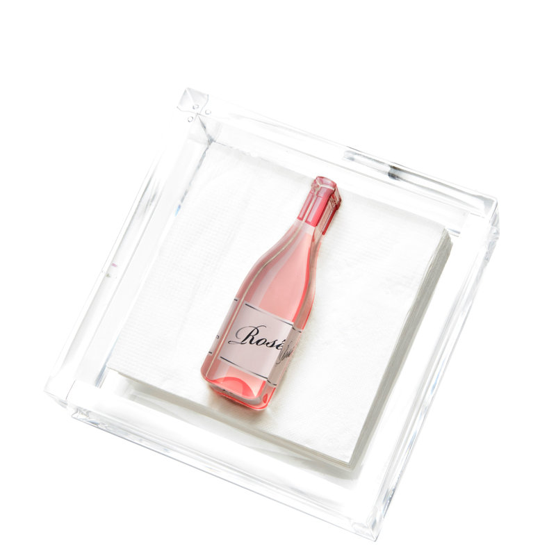 Rosé Bottle Cocktail Napkin Holder