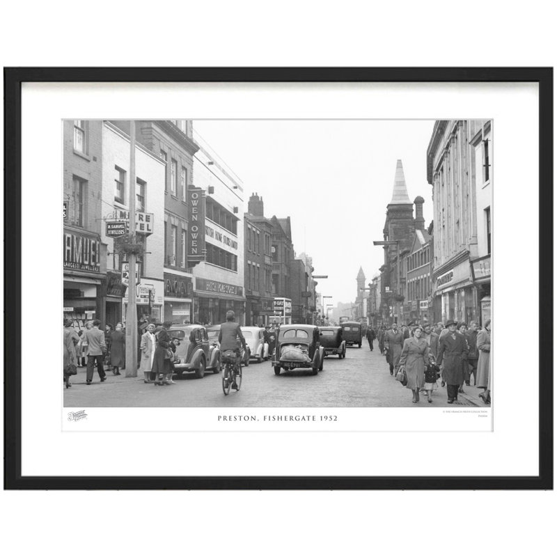 Preston, Fishergate 1952 - Single Picture Frame Print, 40cm H x 50cm W x 2.3cm D
