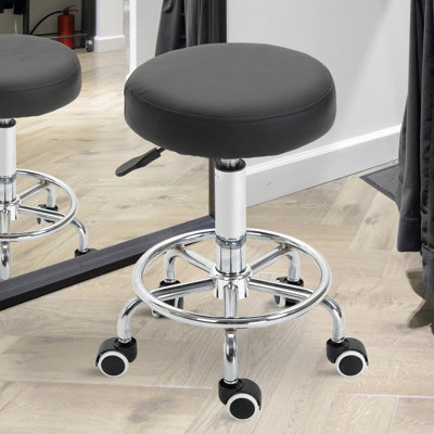 Lasher Swivel Upholstered Adjustable Height Counter Stool with Metal Frame