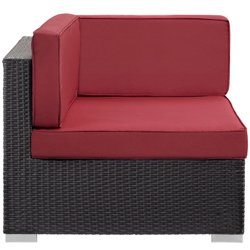 Ensemble de 2 chaises modulaires d'extérieur Ameil, Rouge