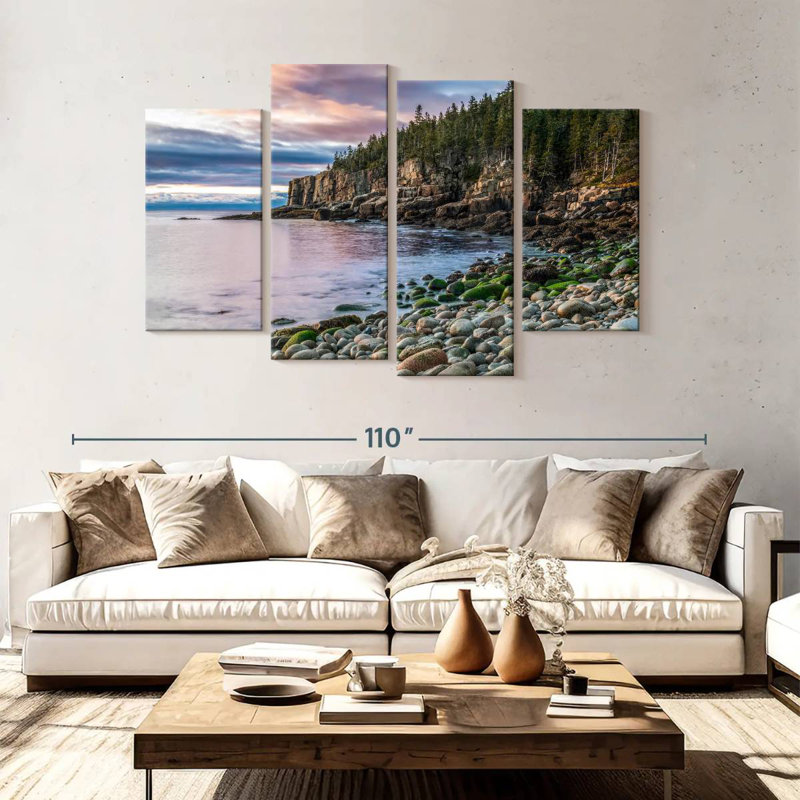 Gillard Otter Cliffs At Dawn, 54" H x 84" W