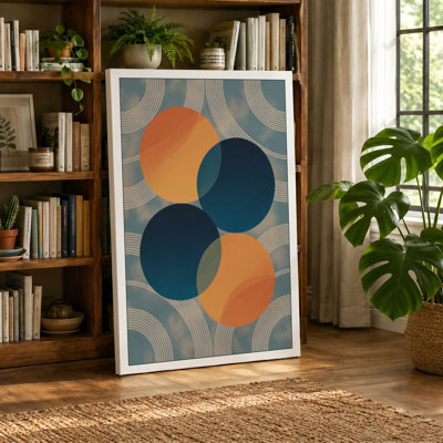 Chromatic Balance Mid-Century - Wrapped Canvas
