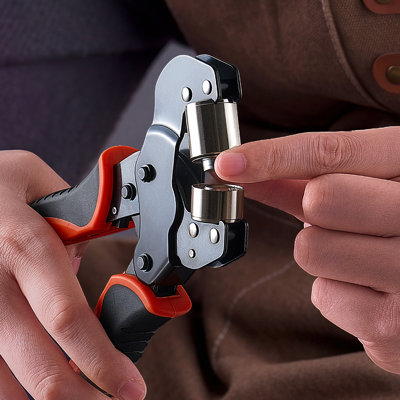 Grommet Tool Kit 1/4" 3/8" 1/2" 900 PCS Grommets Eyelet Tool Kit, with Eyelets and Washers, Manual Grommet Press Pliers, Hole Punch Tools, Blocks, for Leather, Tarps, Shoes, Crafts, Fabric