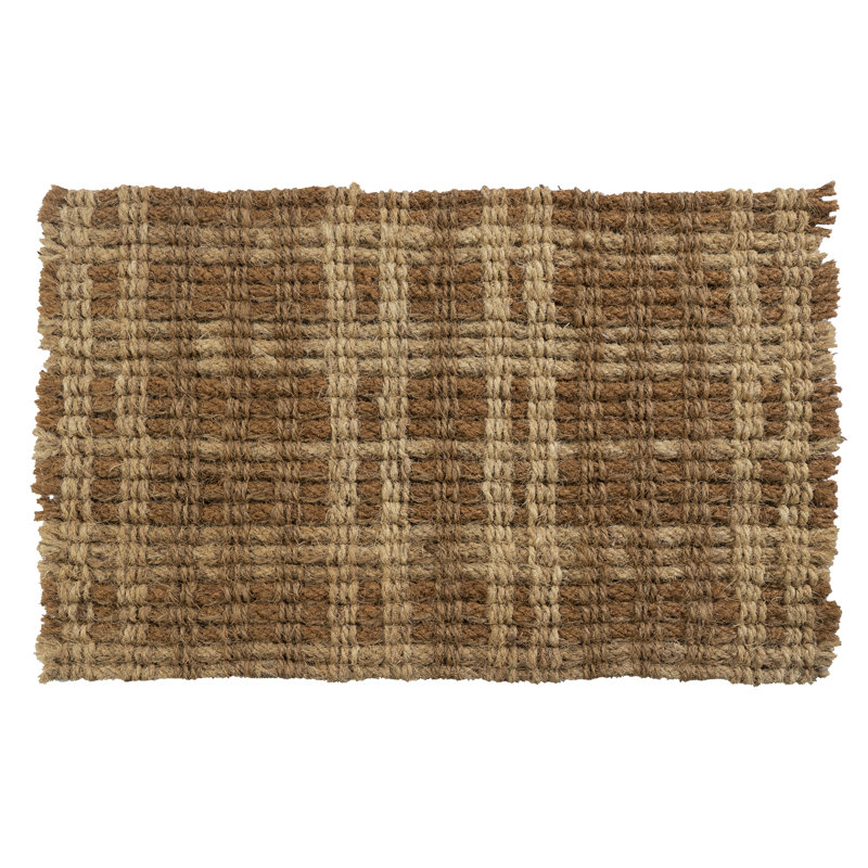 Handwoven Doormat - Plaid, 18" W x 30" L