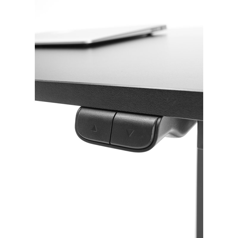 Adjustable Metal Base Writing Desk, Black