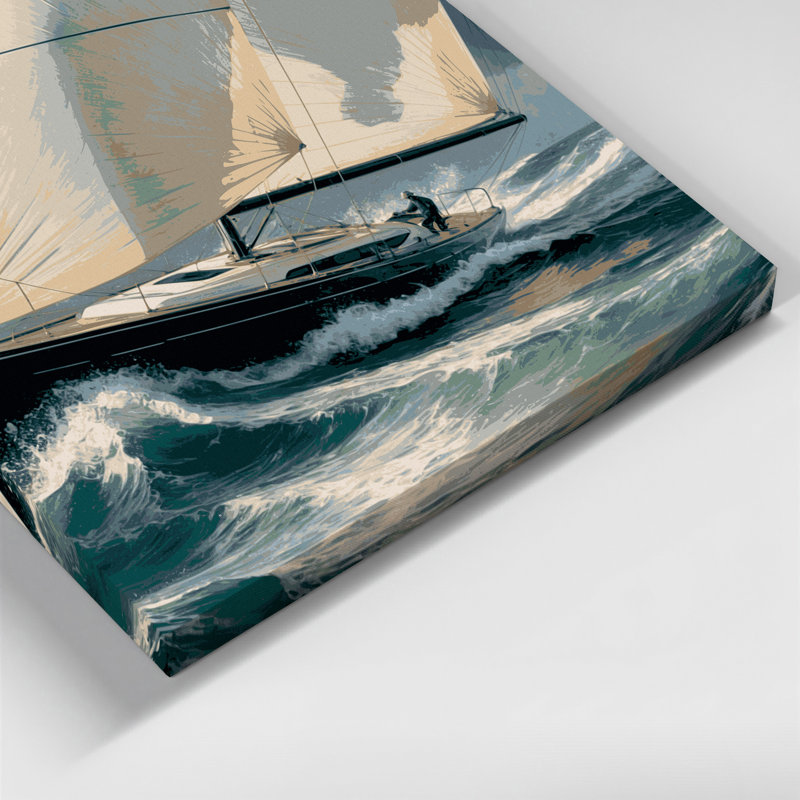 Art sportif sur toile gris, H 24 po x l 36 po