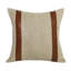 Housse de coussin carré rayée en lin-362425333