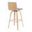 Fowey Biance Modern Swivel Counter Height or Bar Height Stool with Upholstered Seat and Wood Frame-378564198-378564192-378564197