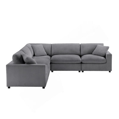 Chelsea Modular 5-Piece Sectional - Charcoal