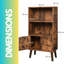 Achsah 120 H x 60 W Bookcase Rustic Cabinet Sideboard Cupboard Living Room
