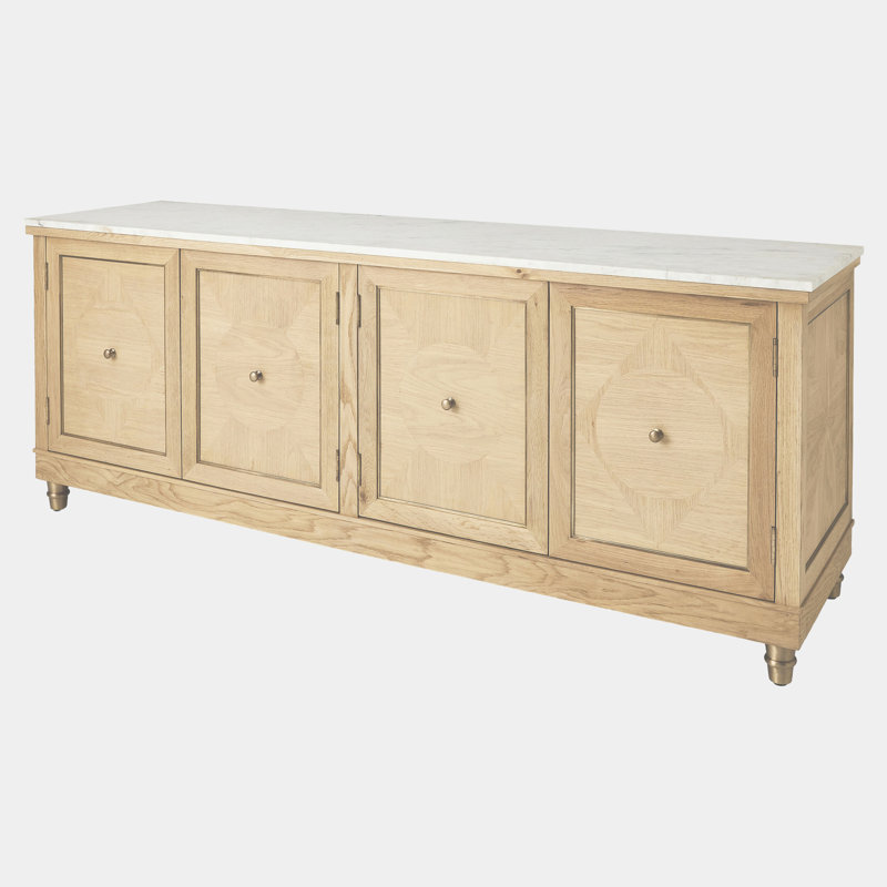 Directoire 86'' W Marble Console Table