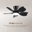 Ventilateur de plafond encastré encastré à DEL à 3 lumières Homeflush Cozy Mordern-383427036