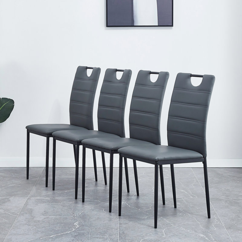 4 - Person Four Leg Dining Set, Gray