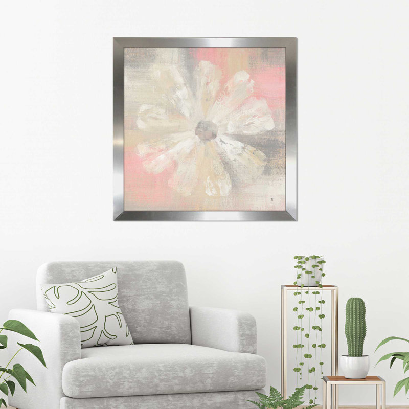 «Nimbus Bloom I», art encadré en acrylique, H 39,5 po x l 39,5 po x P 2 po, Cadre flottant argent