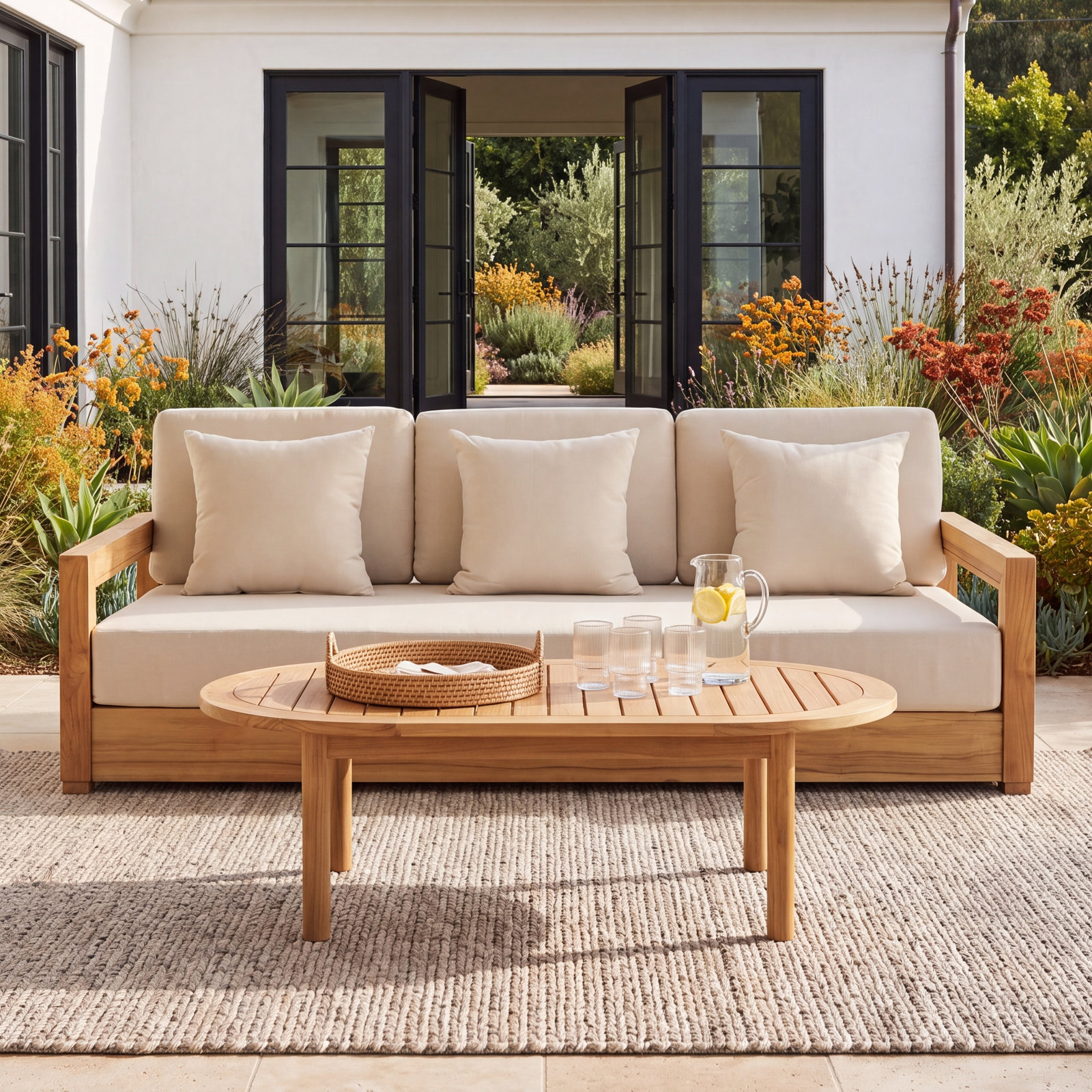 Melrose 72" Cushion Cover, Beige