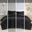 3 pièces, noir, très grand lit, ultra doux, fausse fourrure, édredon, rembourrage, configuration très douce des taies décoratives assorties, housse de taie décorative superposée, coussin de sécurité