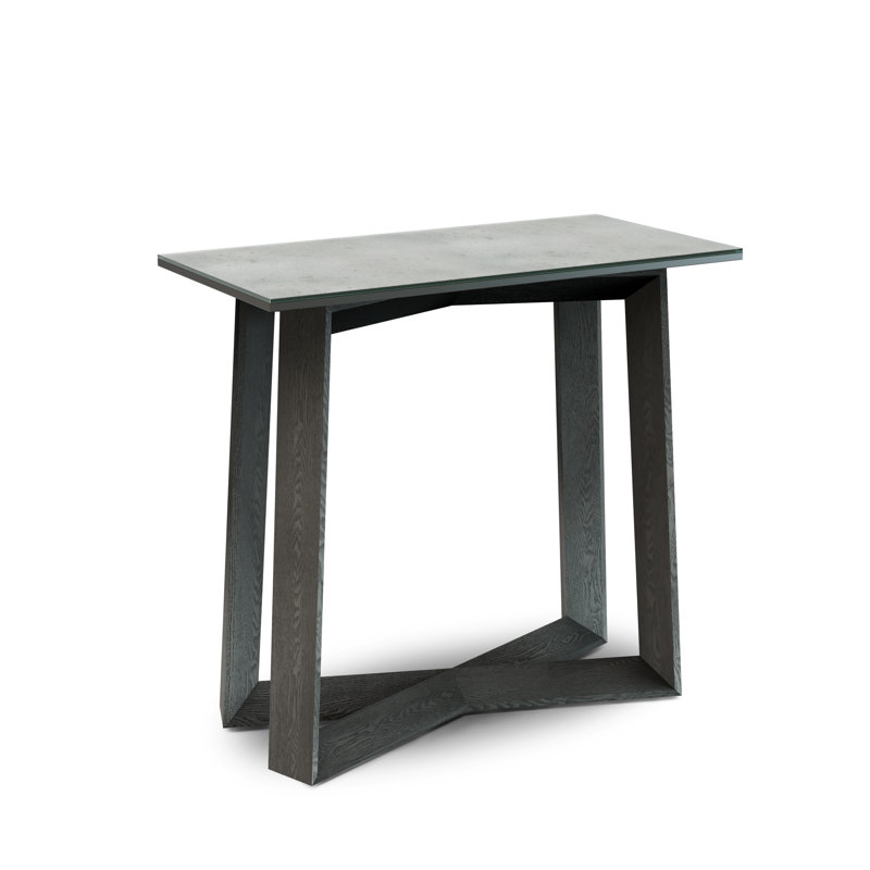 Caydance Glass Top Console Table, 73.1cm H x 80cm W x 40cm D