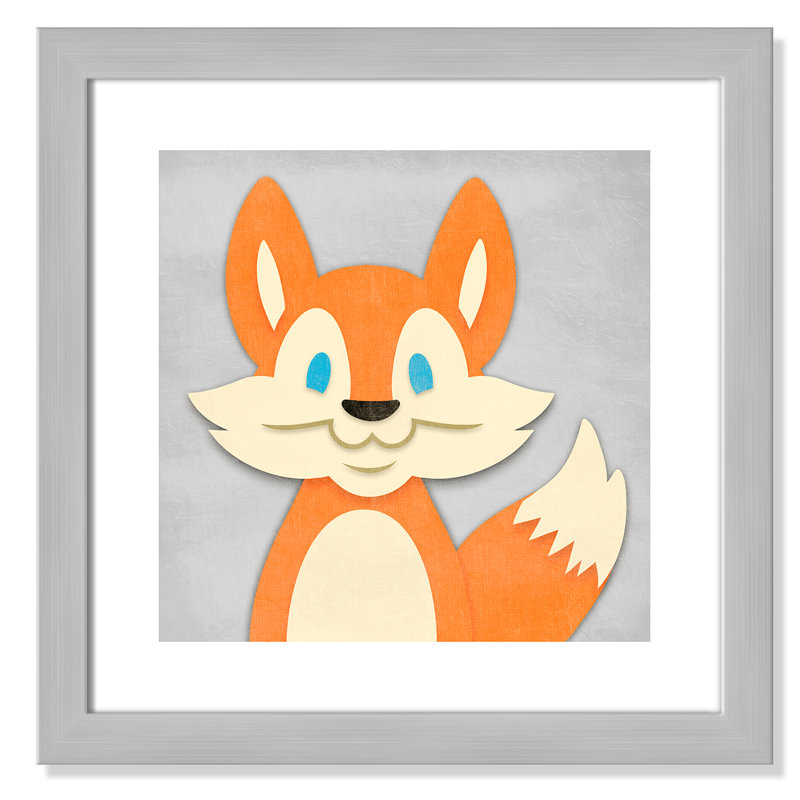 «Cheery Fox», impression sur papier, H 10 po x l 10 po x P 1 po, Papier