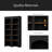 Free Standing 5 Tier Bookshelves, Bookcases Set Of 2, Farmhouse Two-Tone Storage Cabinet With Adjustable Shelves, Modern 72"H Kitchen Pantry Cabinet For Living Room, Home Office-1292628665