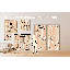 Ensemble de 2 appliques murales géométriques en bois au fini chêne blanc-497607713-497607725