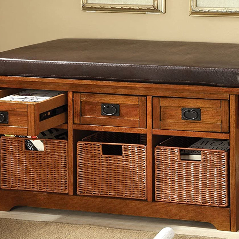 Banc de rangement en bois quez Hernandez