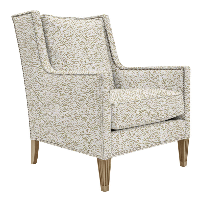 Alec Wingback Chair, Yes, Worthy Snow, Hampton