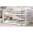 White Solid Rubber Wooden Twin Over Loft Bed. Strong And Stable. Maximize Storage Capacity. Effortless Assembly Bed, White. Build. Optimize Bedroom Storage. Simple Installation Process-1084975838