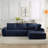 L-Shape Luxury Sectional Oversized Sofa,Mnimalist Design,Comfy Sleeper Couch-1916761578-1916761579