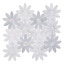 Fresh 12" x 10" Glass/Stone/Aluminum Flower Pattern Mosaic Wall Tile-64517325