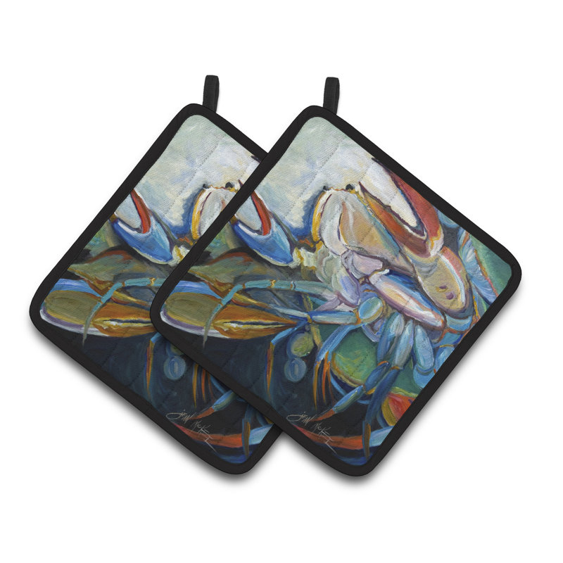 Cuisinier poignée crabe debout caroline de la trésors