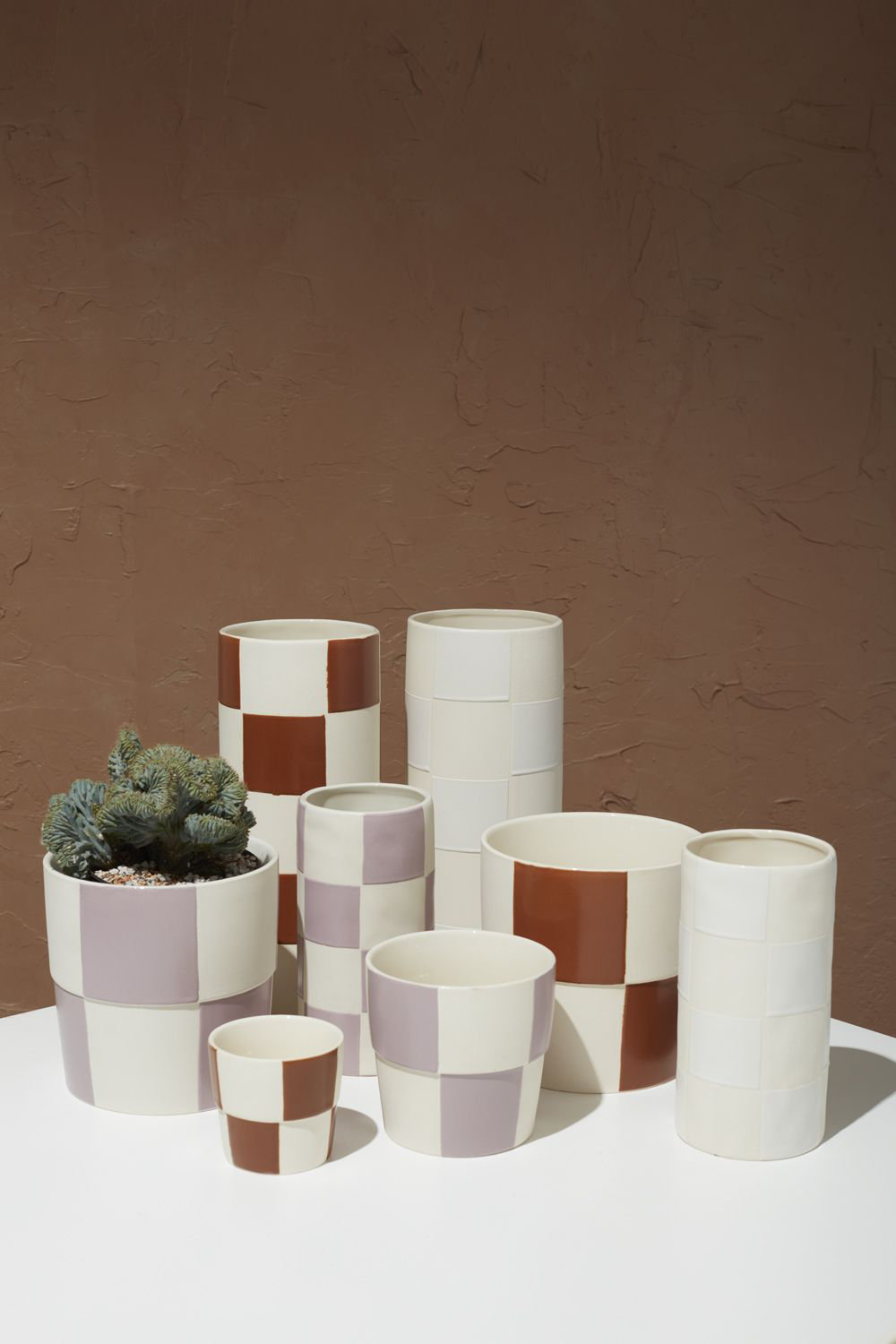 Cleveland Handmade Ceramic / Porcelain Table Vase, 8" H x 4" W x 4" D, Terracotta