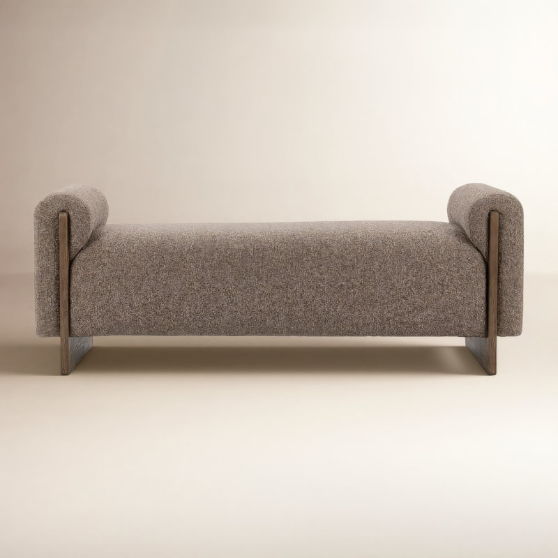 Sierra Upholstered Bench, Bronzed Cocoa