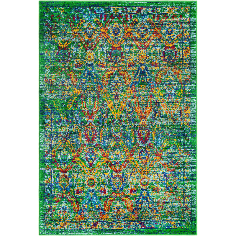 Mylasha Oriental Indoor Rug, Rectangle 4'1"x6'1"