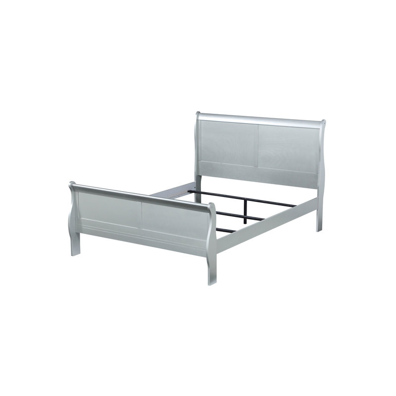 Lit très grand, finition platine classique, 29 po , Très grand lit gris argenté, 74 lb, largeur 90, hauteur