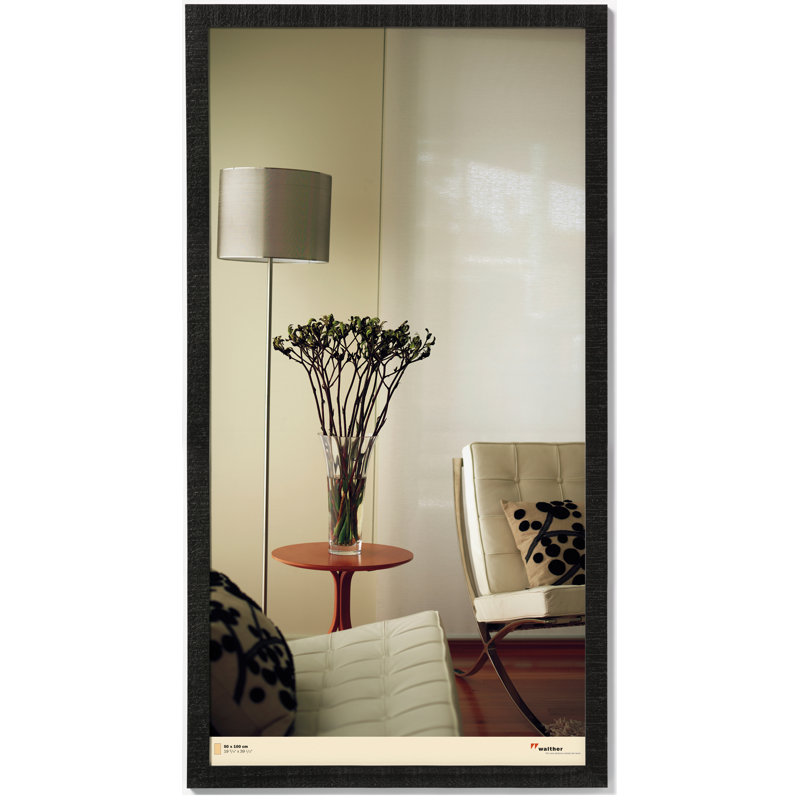 Solid Wood Rough Sawn Surface Picture Frame, Black, 94.4cm H x 64.4cm W